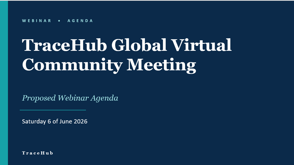 𝐓𝐫𝐚𝐜𝐞𝐇𝐮𝐛 𝐆𝐥𝐨𝐛𝐚𝐥 𝐕𝐢𝐫𝐭𝐮𝐚𝐥 𝐂𝐨𝐦𝐦𝐮𝐧𝐢𝐭𝐲 𝐌𝐞𝐞𝐭𝐢𝐧𝐠 𝐀𝐠𝐞𝐧𝐝𝐚